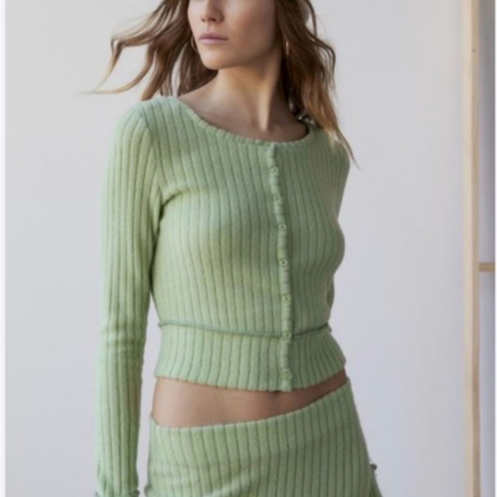 Urban Outfitters Light Green Knit Top size medium